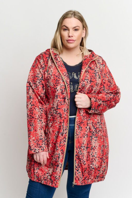 ALL OVER PRINTED PARKA COAT