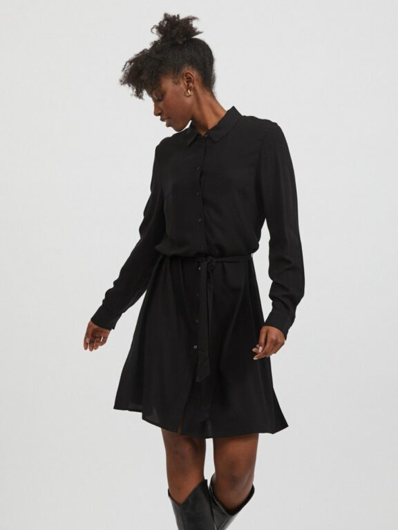 VIPAYA SHIRT DRESS BLACK