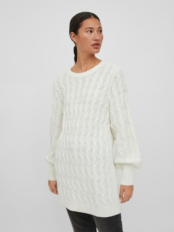 VIZURI NEW CABLE KNIT WHITE