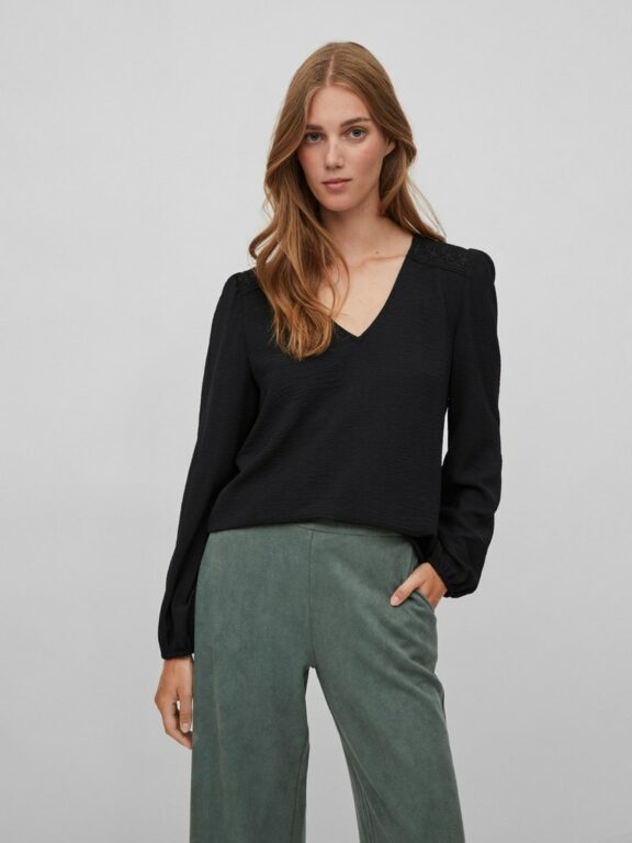 VISURASHIL LACE TOP BLACK