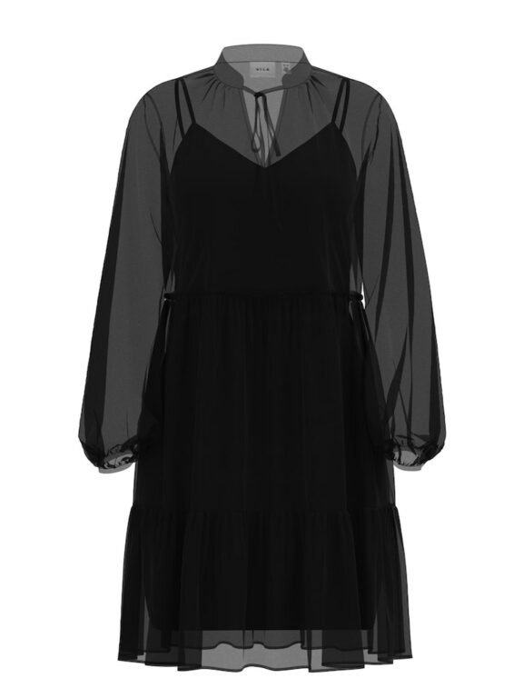 VITULLY SOLID DRESS BLACK